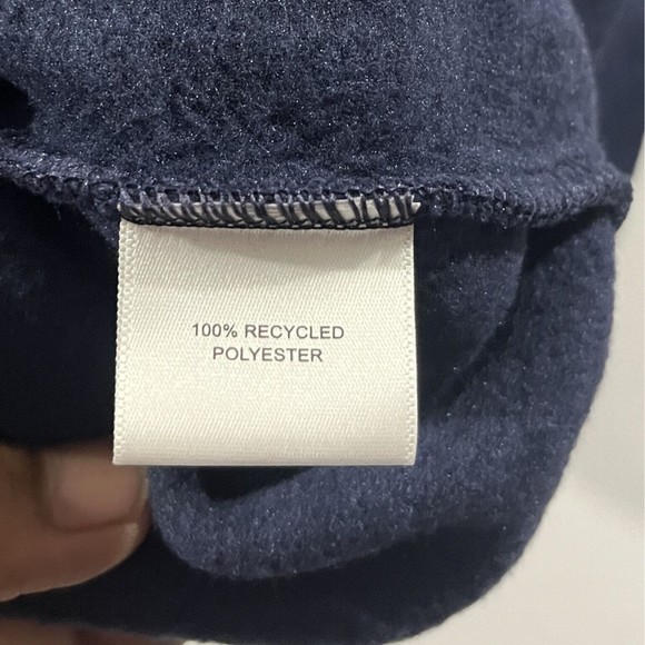 Peter Millar Mens Navy Crown Fleece 1/4 Zip Pullover Sweater MF23K60 Sz L NWT - Picture 7 of 8